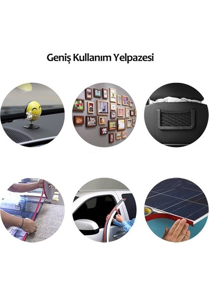 2 Metre Güçlü Yapışkanlı Çift Taraflı Slikon Pratik Şeffaf Bant