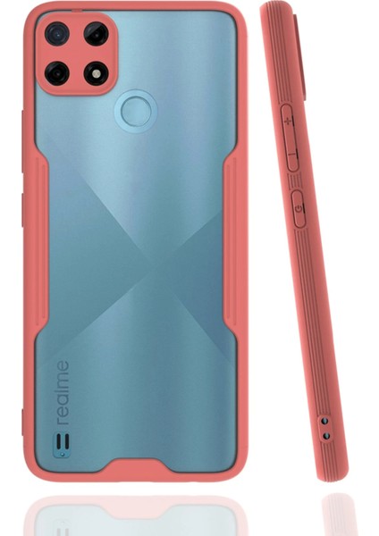 Realme C25Y Kılıf Platin Silikon - Pembe Zrnet