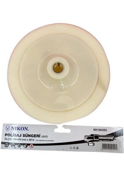 Hsyn Nikon 18050BS Polisaj Süngeri 180 mm Beyaz Sert Akdenizpos Yeni
