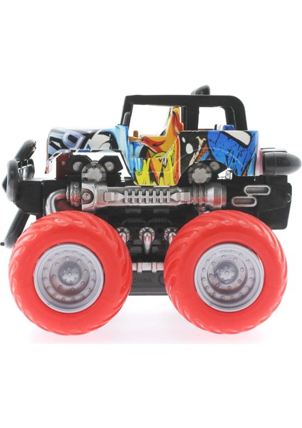 Die Cast Off Road Dev Kırmızı Teker Araba