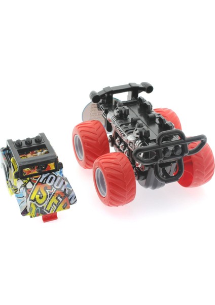 Die Cast Off Road Dev Kırmızı Teker Araba