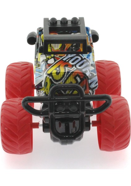 Die Cast Off Road Dev Kırmızı Teker Araba
