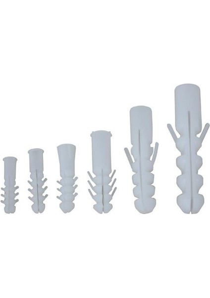 Hsyn Plastik Dubel Beyaz 6 mm ( 100 Adet ) Akdenizpos Yeni