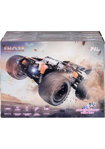 001E Kumandalı 4x4 Fırçası Motor 1:14 Gaser Arazi Aracı -