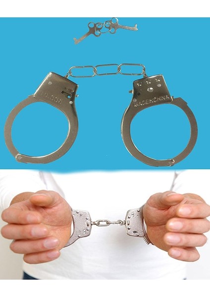 Hsyn Anahtarlı Oyuncak Metal Kelepçe Polis Kelepçesi Akdenizpos Yeni