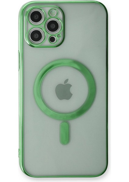 Apple iPhone 12 Pro Kılıf Magneticsafe Lazer Silikon - Haki Yeşil Zrnet modelleri