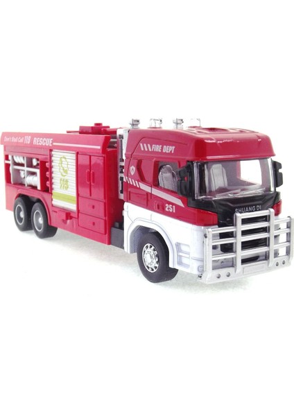 Die Cast Model Çek Bırak Merdivenli İtfaiye Kamyonu