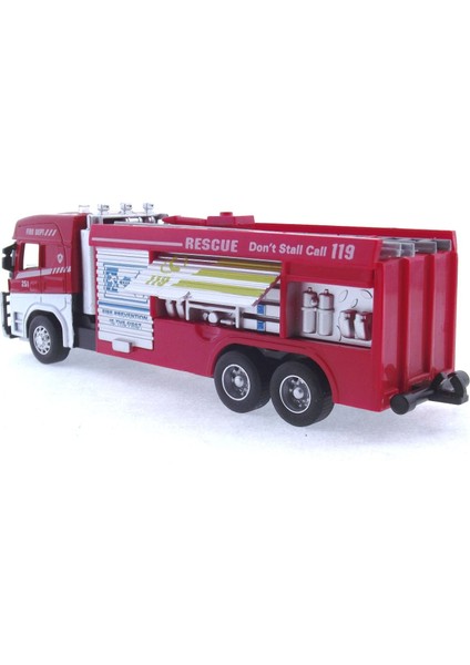 Die Cast Model Çek Bırak Merdivenli İtfaiye Kamyonu