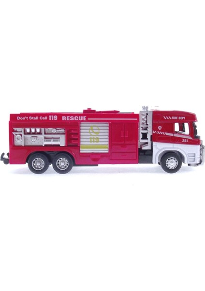 Die Cast Model Çek Bırak Merdivenli İtfaiye Kamyonu