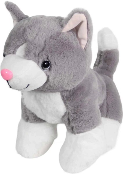 Kedi Peluş Gri 36 cm