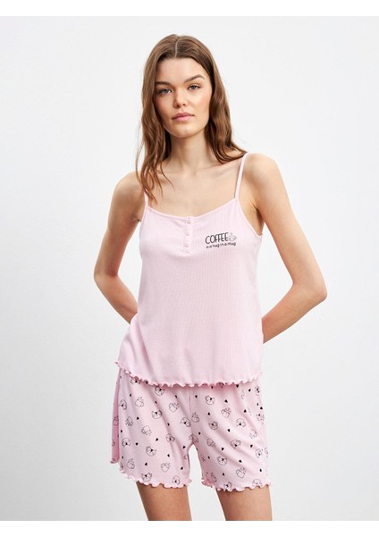 Lcw Dream U Yaka Kadın Şortlu Pijama Takımı (S5) modelleri