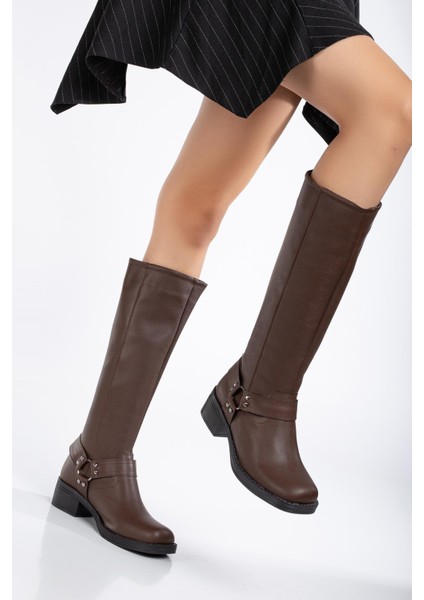 Suins Balius Motorcu Model Küt Burunlu Kadın Çizme modelleri