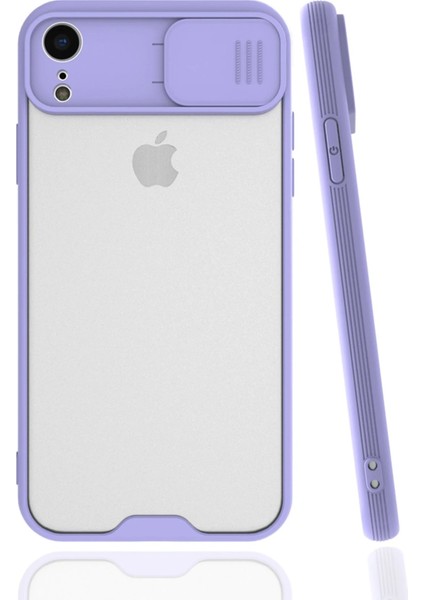 Apple iPhone Xr Kılıf Platin Kamera Koruma Silikon - Lila Zrnet