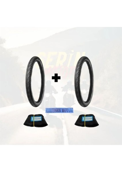 Cg 17 - 18 Ince Iç - Dış Lastik Seti - Ön 1.50X17 Servis 50/100/17 - Arka 1.50X18 An-Las 50/100/18