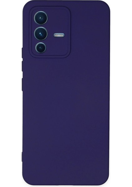 Vivo V23 5g Kılıf Nano Içi Kadife Silikon - Mor Zrnet