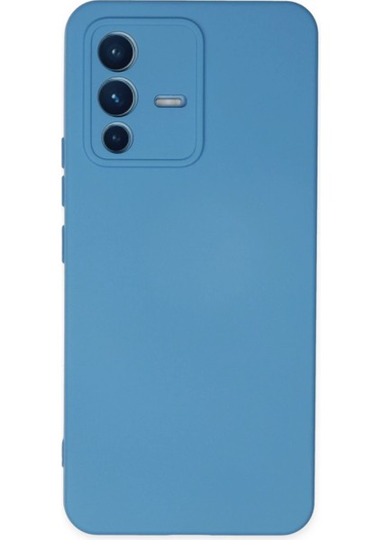Vivo V23 5g Kılıf Nano Içi Kadife Silikon - Mavi Zrnet