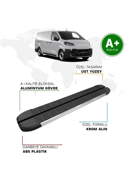 Toyota Proace Cargo Yan Basamak Uzun Şasi 2025 Model ve Sonrası S-Line