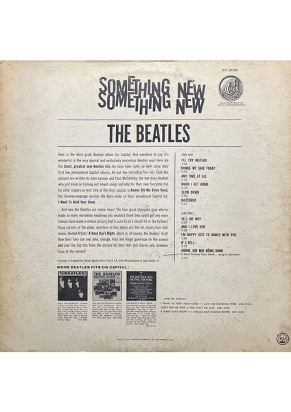 The Beatles Something New Lp Plak