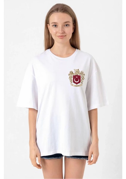 Grip&hug Türk Arma Baskı T-Shirt- Beyaz