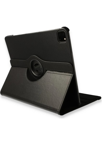 Apple iPad Pro 12.9 (2021) Kılıf 360 Tablet Deri Kılıf - Siyah Zrnet