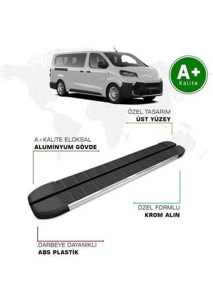 Toyota Proace Verso Yan Basamak Uzun Şasi 2025 Model ve Sonrası S-Line