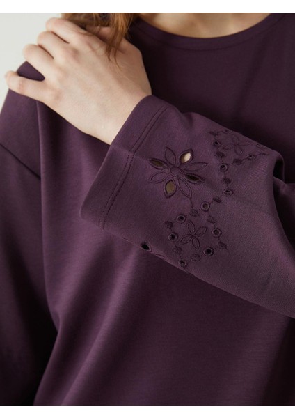 Lcwaıkıkı Classic Bisiklet Yaka Nakışlı Kadın Tunik (S5)