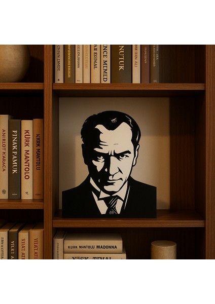 Dekoratif Kitap Tutucu Atatürk Büst Temalı