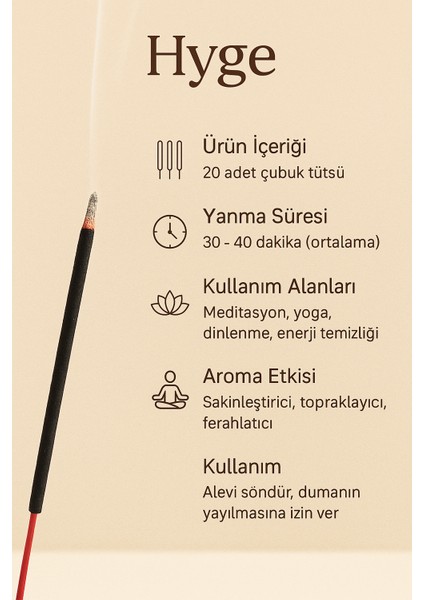 Doğal Palo Santo Aromalı Çubuk Tütsü | Palo Santo Incese Sticks 20'li Paket