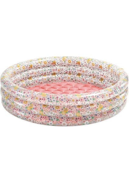 Ih58427 3 Boğumlu Çiçek Desenli Bebek Havuzu 86x25cm