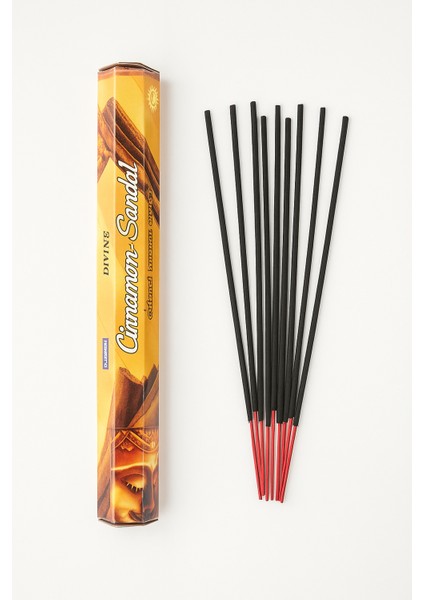 Doğal Tarçın & Sandal Ağacı Aromalı Çubuk Tütsü – 20'li Paket | Cinnamon & Sandalwood Incense Sticks