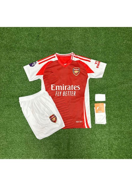 Arsenal 2025/26 Sezonu Declan Rice Iç Saha Çocuk Forması 4'lü Set