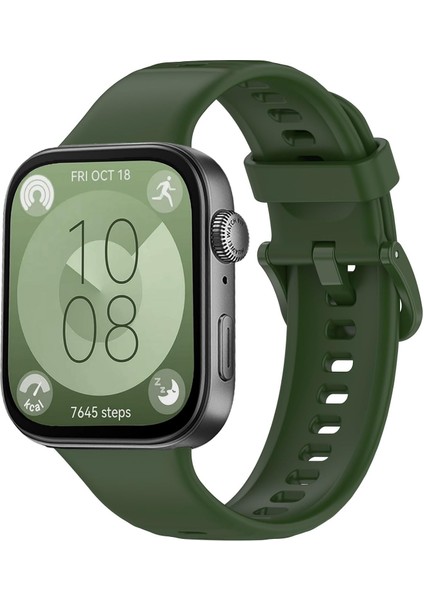 Huawei Watch Fit 3 / Fit 4 / Fit 4 Pro Tokalı Esnek Zarif Silikon Kordon Ayarlanabilir Sportif Kayış