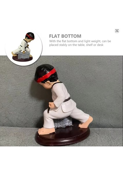 As Shown, 9.5X6CM Süs Dekorasyon Çocuk Tekvando Heykel modelleri