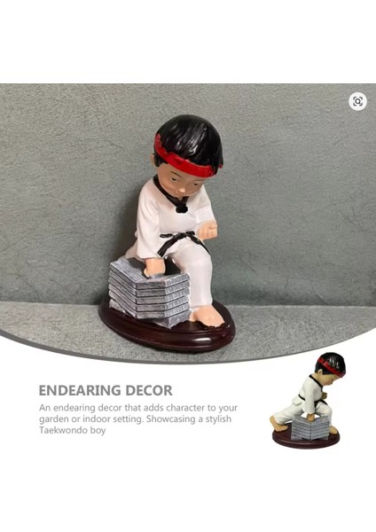 As Shown, 9.5X6CM Süs Dekorasyon Çocuk Tekvando Heykel fırsatları