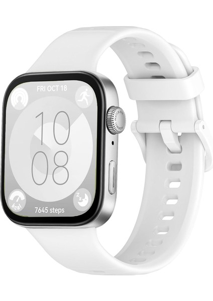 Huawei Watch Fit 3 / Fit 4 / Fit 4 Pro Tokalı Esnek Zarif Silikon Kordon Ayarlanabilir Sportif Kayış