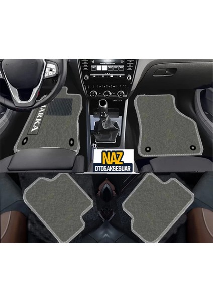 Audi Q7 -2006-2015-TKM Gri Halı Gri Kenar Petek Topuk