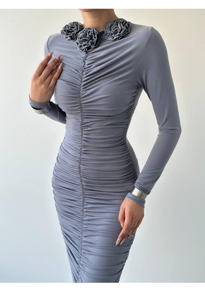 Grip&hug Carlis Gül Yaka Elbise