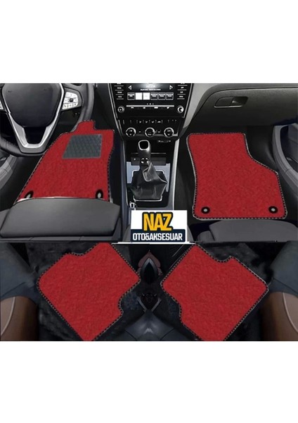 Opel Corsa C 2005-2007 Kırmızı Halı Siyah Kenar Petek Topuk