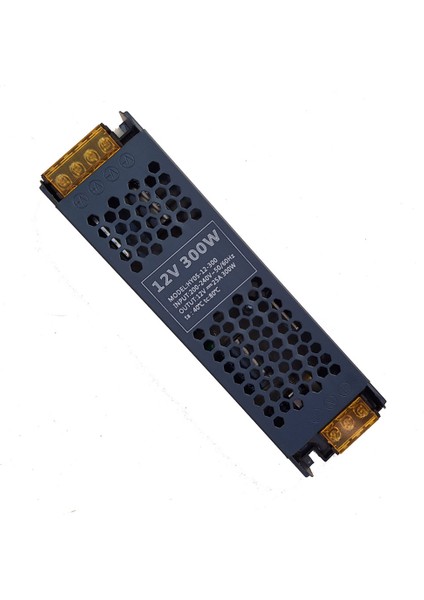 Yeni Tip Slim Trafo, Adaptör, Driver 12V 25 Amper 300 Watt