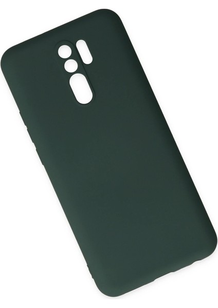 Xiaomi Redmi 9 Kılıf Nano Içi Kadife Silikon - Koyu Yeşil Zrnet