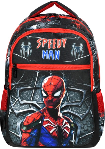 Speedy Man Desenli Ilkokul Çantası Beslenme Çantalı 25207 fırsatları