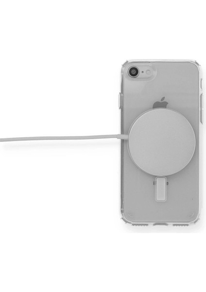 Apple iPhone Se 2020 Kılıf Magneticsafe Şeffaf Silikon - Şeffaf Zrnet