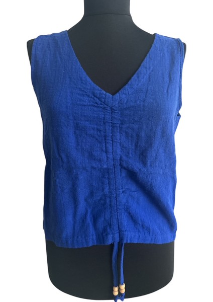 Keten Biye Bağlamalı Bluz fiyatları