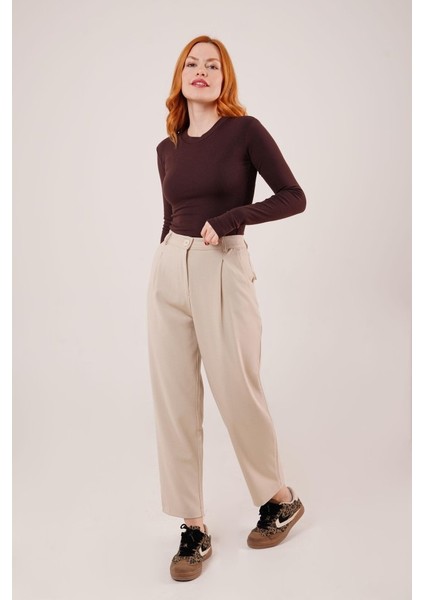 Grip&hug Kapama Cep Detaylı Krem Pantolon