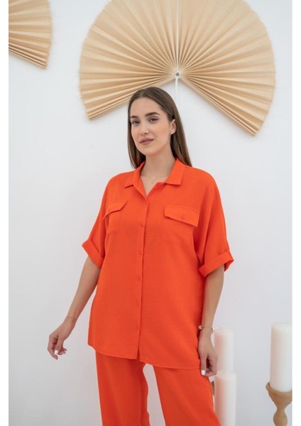 Grip&hug Oranj Gömlek ve Pantolon Takım