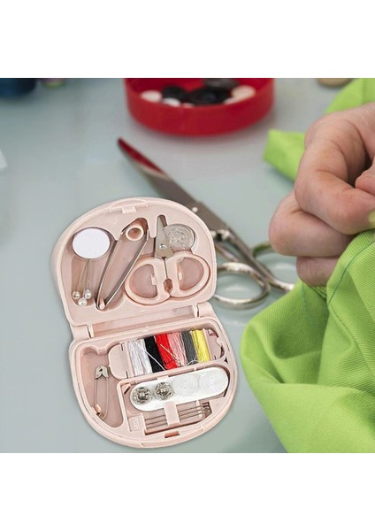 Çantalı Mini Çok Fonksiyonlu Iğne Iplik Düğme Dikiş Makas Seti fırsatları