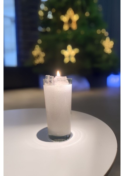 Dekoratif Hediyelik Mum Jel Vegan Üretim Kadın Girişimci Rakı Kadeh