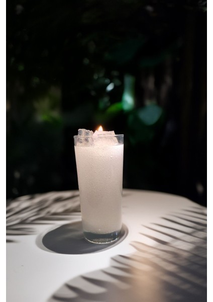 Dekoratif Hediyelik Mum Jel Vegan Üretim Kadın Girişimci Rakı Kadeh