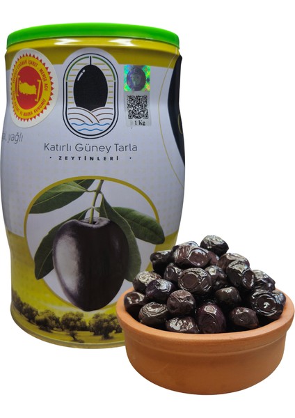L Boy Sofralık Siyah Zeytin 1 kg x 3 Adet