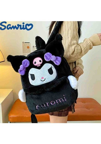 Sanrio "kuromi Peluş Sırt Çantası – Sevimli ve Yumuşak Karakter Çanta"